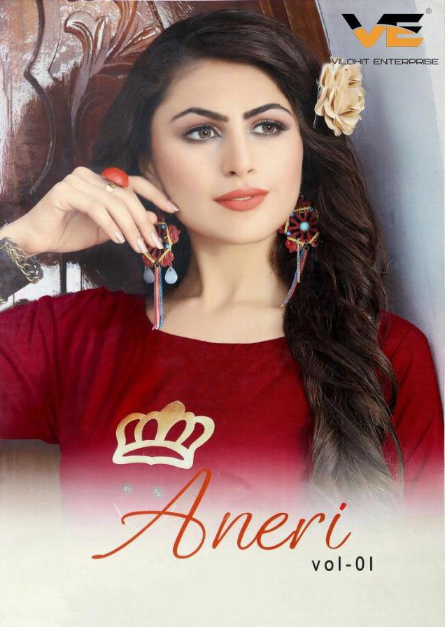 Vilohit Enterprise Aneri Vol 1 Indian Style Formal Wear Kurti Outfits In Surat