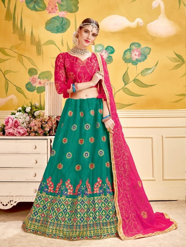 Mayura By Sanskar Style Silk Designer Fancy Lehanga