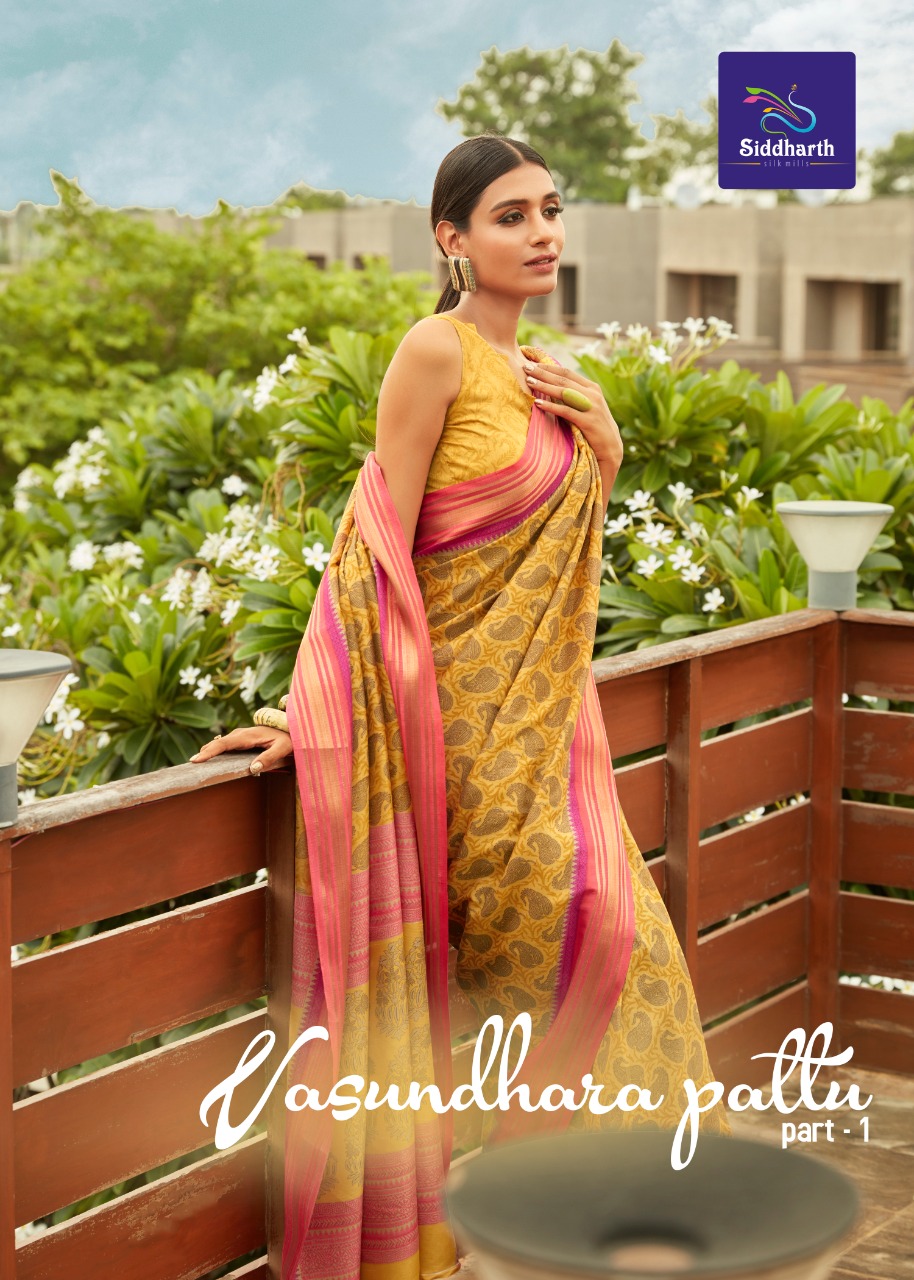 Siddharth Silk Mills Vasundhara Pattu Part 1 Weaving Casual Wear Saree Wholesale Rate