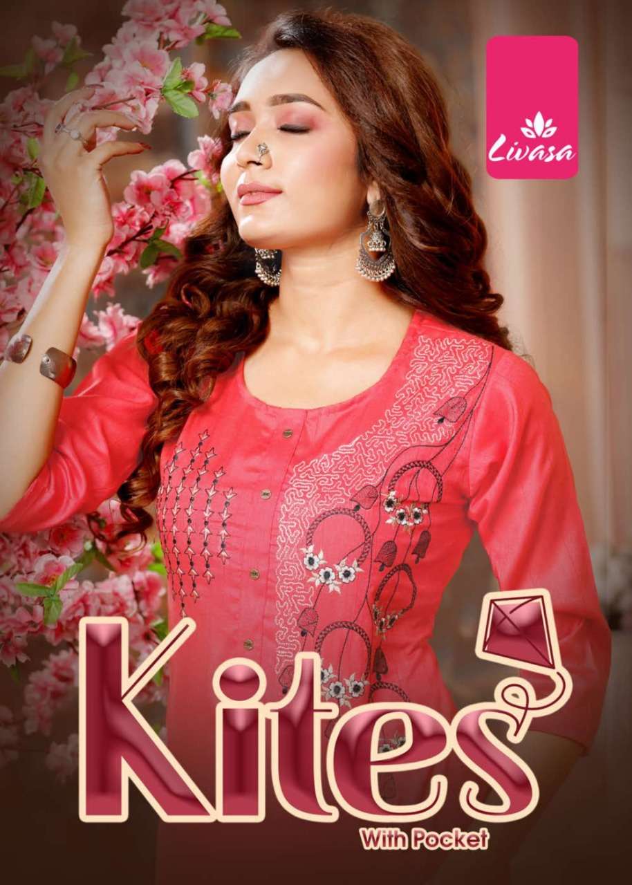 livasa kites rayon print simple readymade kurtis 