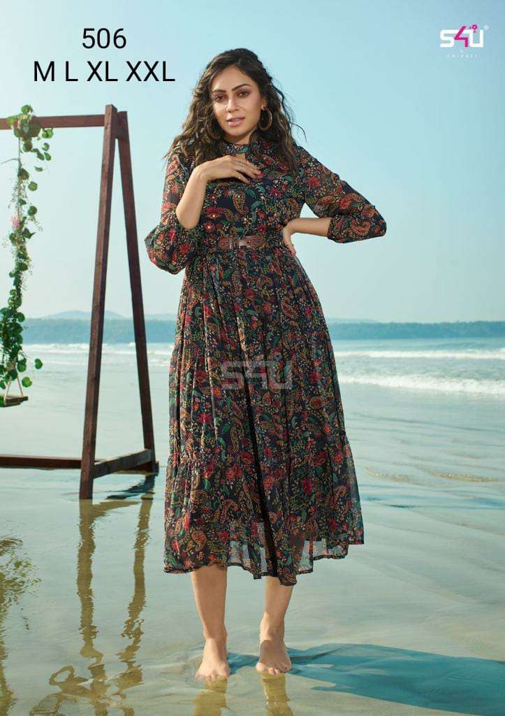 s4u 506 design beautiful kurti combo set 