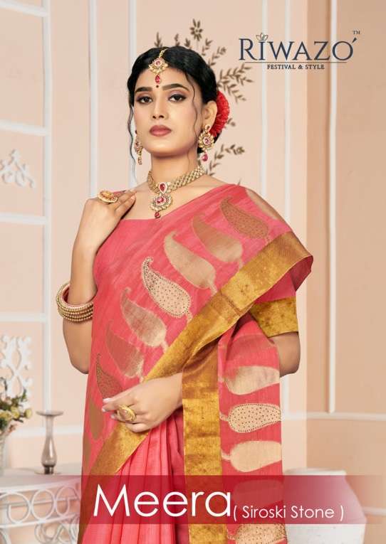 riwazo meera cotton with stone work sari wholesaler