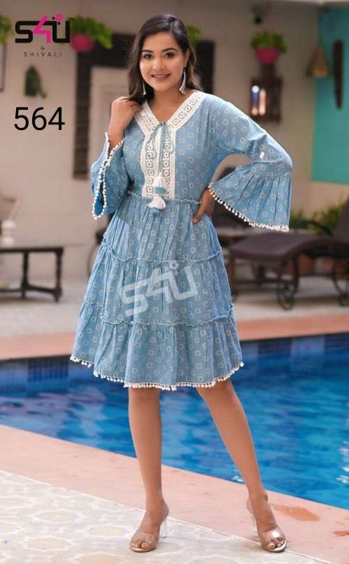 s4u 564 design combo set of fancy tops wholesaler in Ahmedabad gujarat 