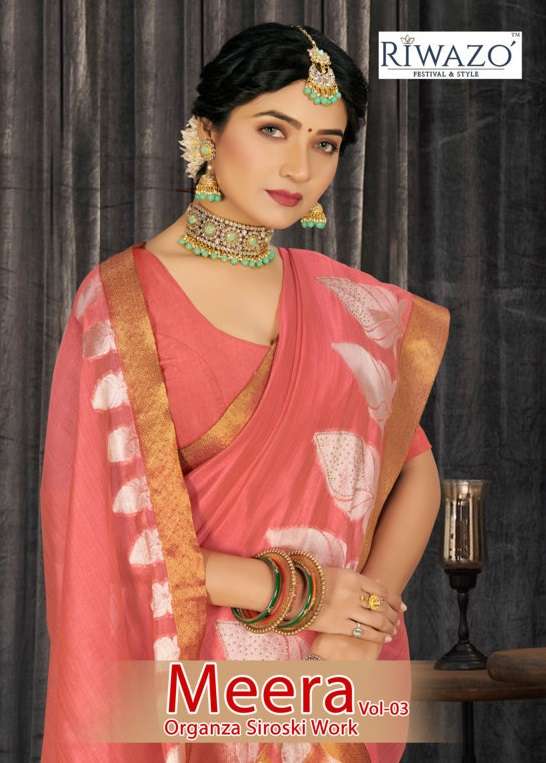 riwazo meera vol 3 cotton with stone work sari wholesaler