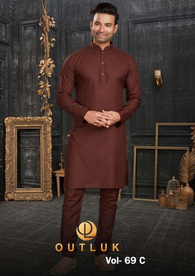 outluk vol 69 c cotton mens kurta pajama pair western wear 