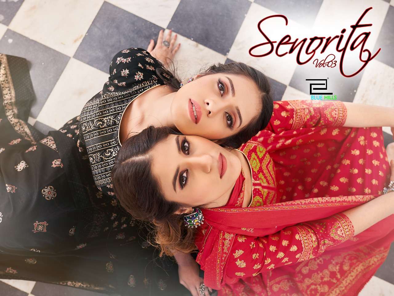 senorita vol 3 by blue hills rayon big sizes long gown with dupatta concept