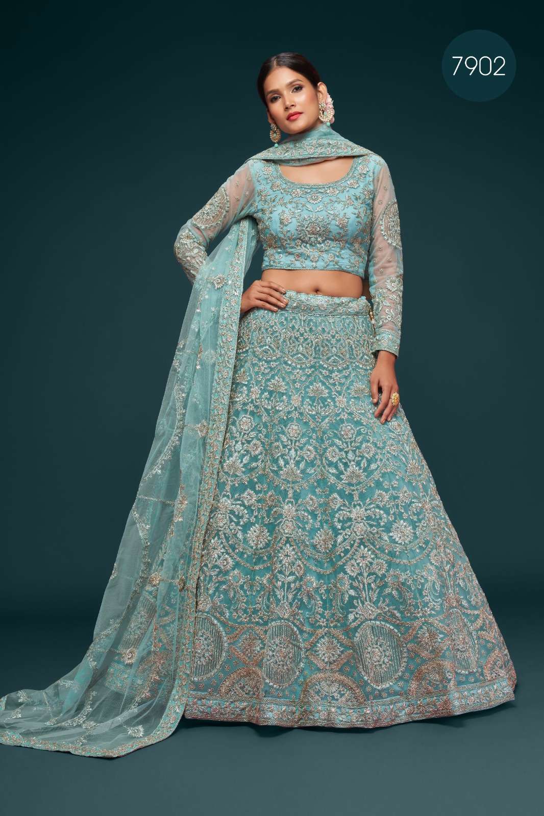 zeel 7902 designer amazing bridal single lehenga choli 