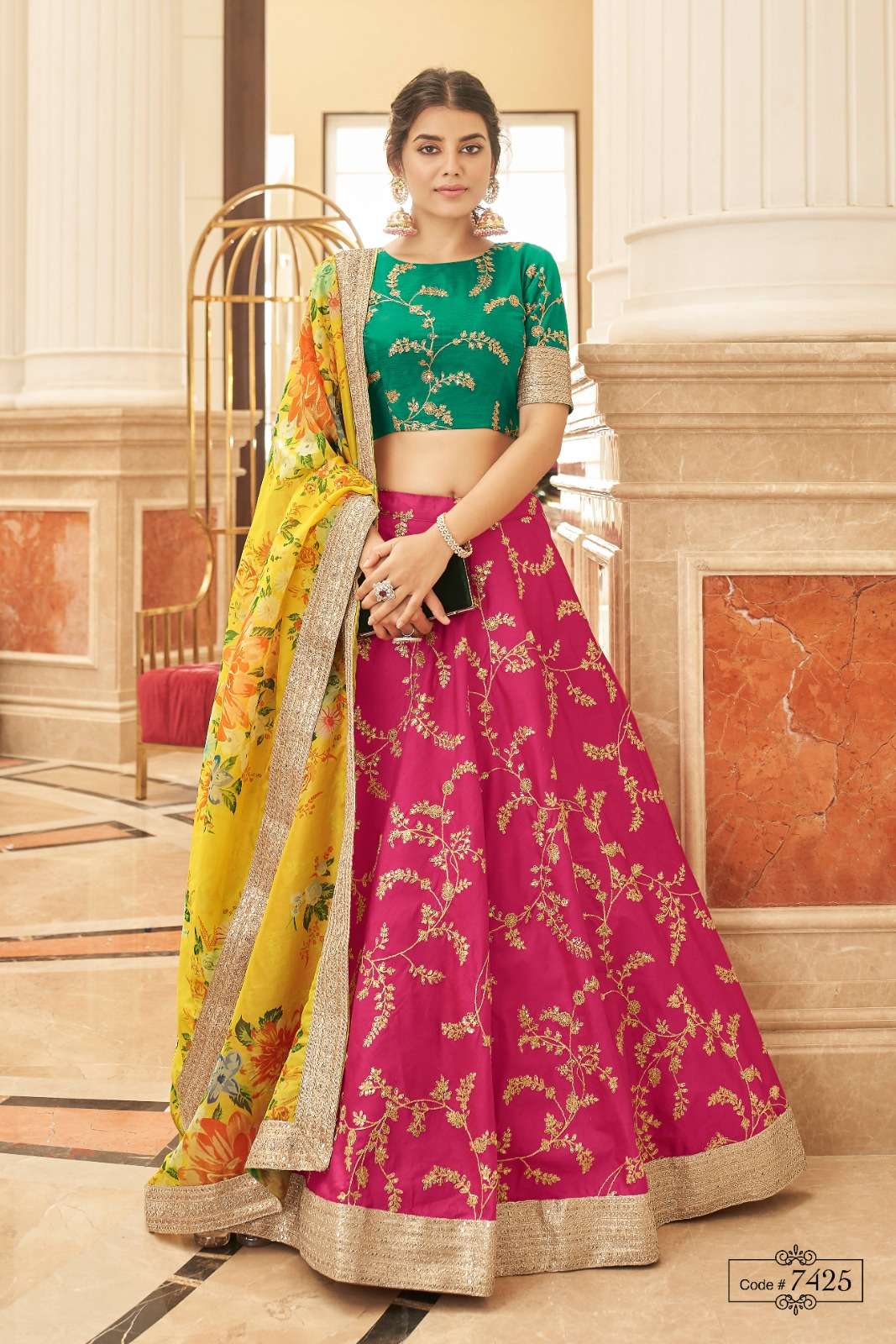 zeel 7425 amazing designer work function wear single lehenga choli 