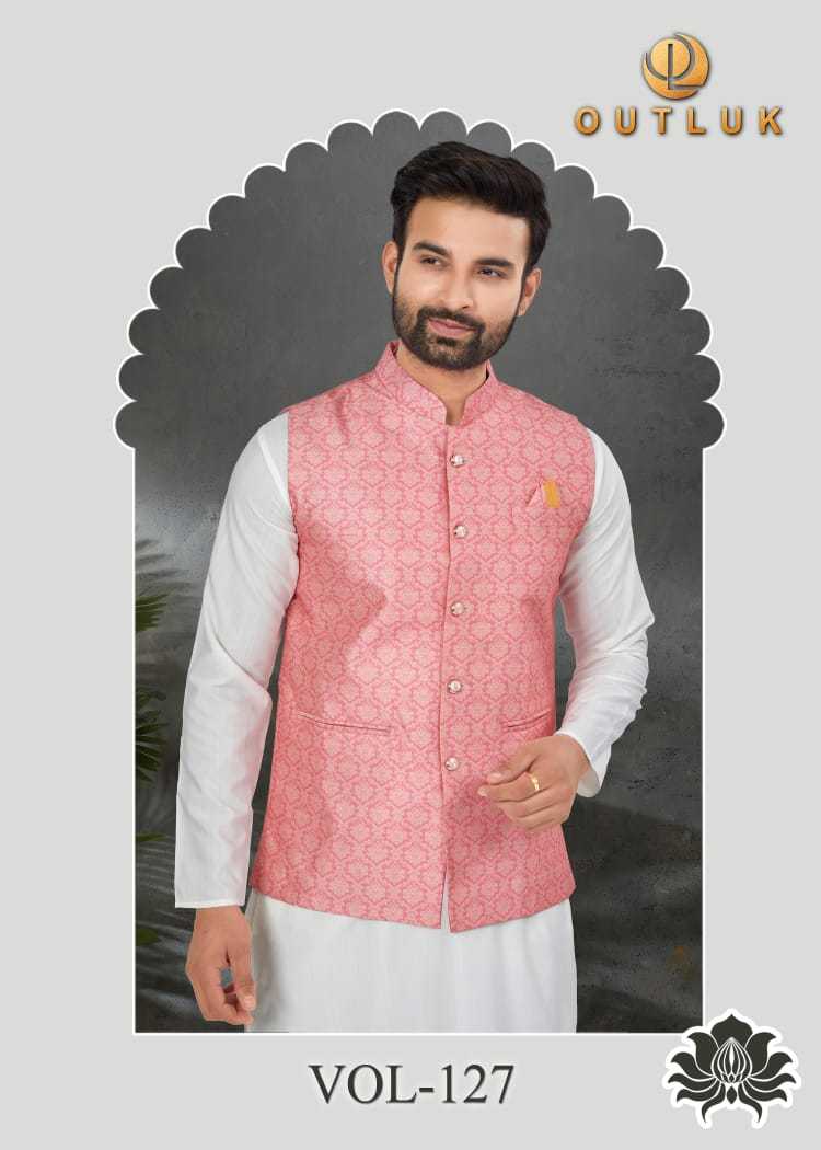 outluk wedding collection vol 127 readymade kurta pyjama koti mens wear collection