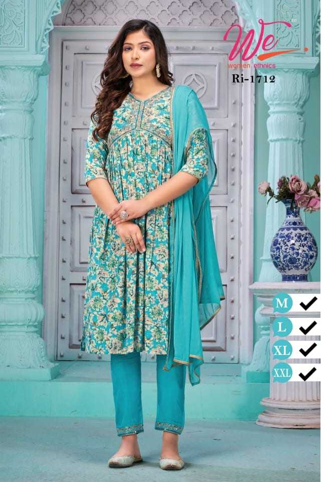 we women 1712-1719 readymade rayon printed salwar kameez combo set