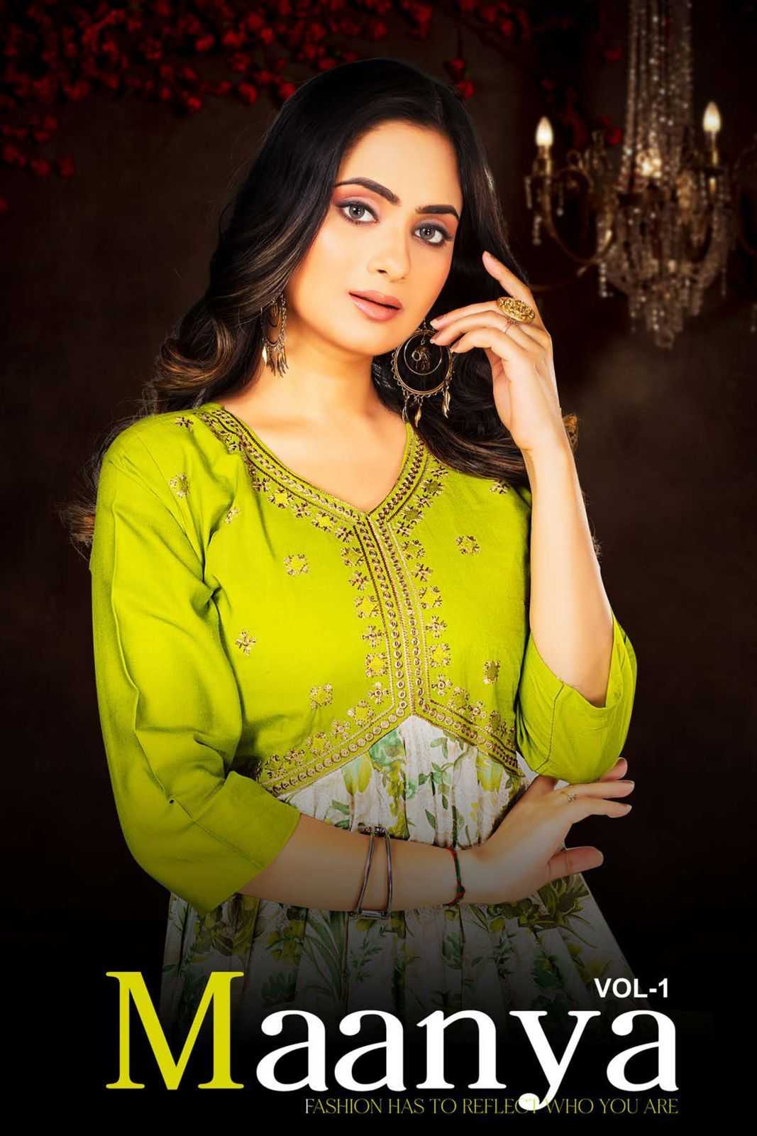 FASHION TALK MAANYA VOL.1 Heavy Capsule Foil PrintKURTI CATALOG WHOLESALER BEST RATE