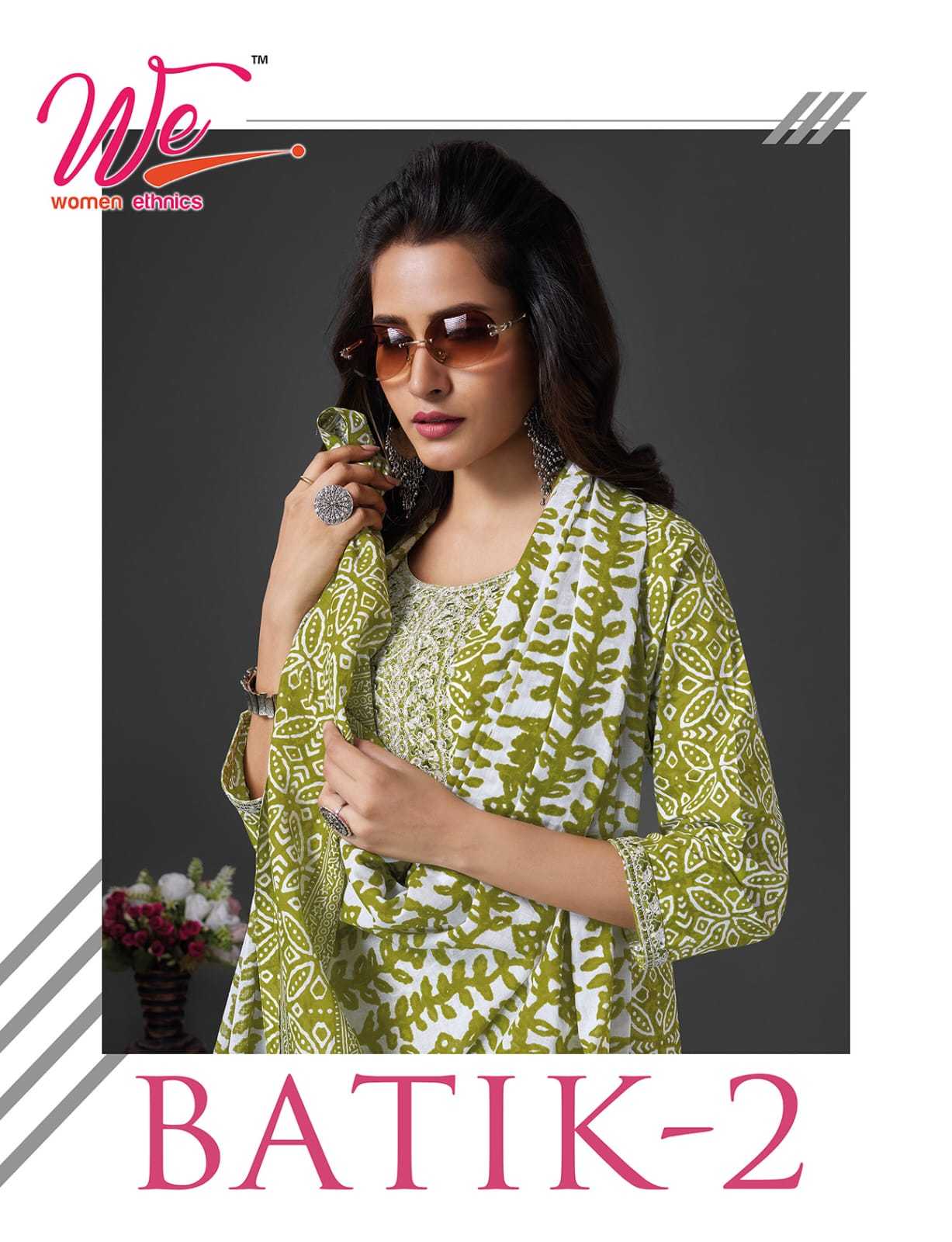 we women batik vol 2 beautiful printed cotton fullstitch 3pcs combo set