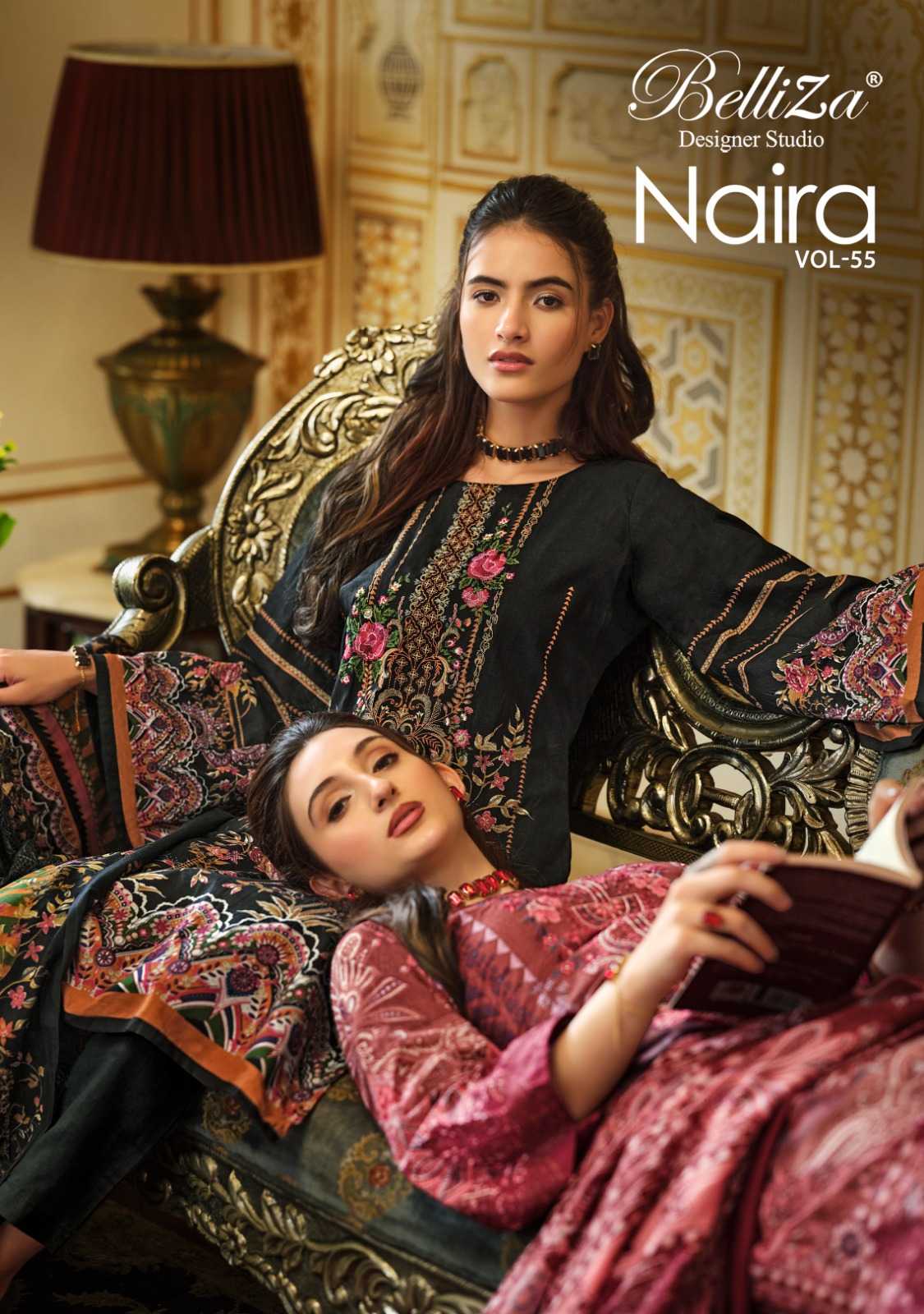 belliza designer naira vol 55 simple indian pakistani cotton digital printed salwar kameez