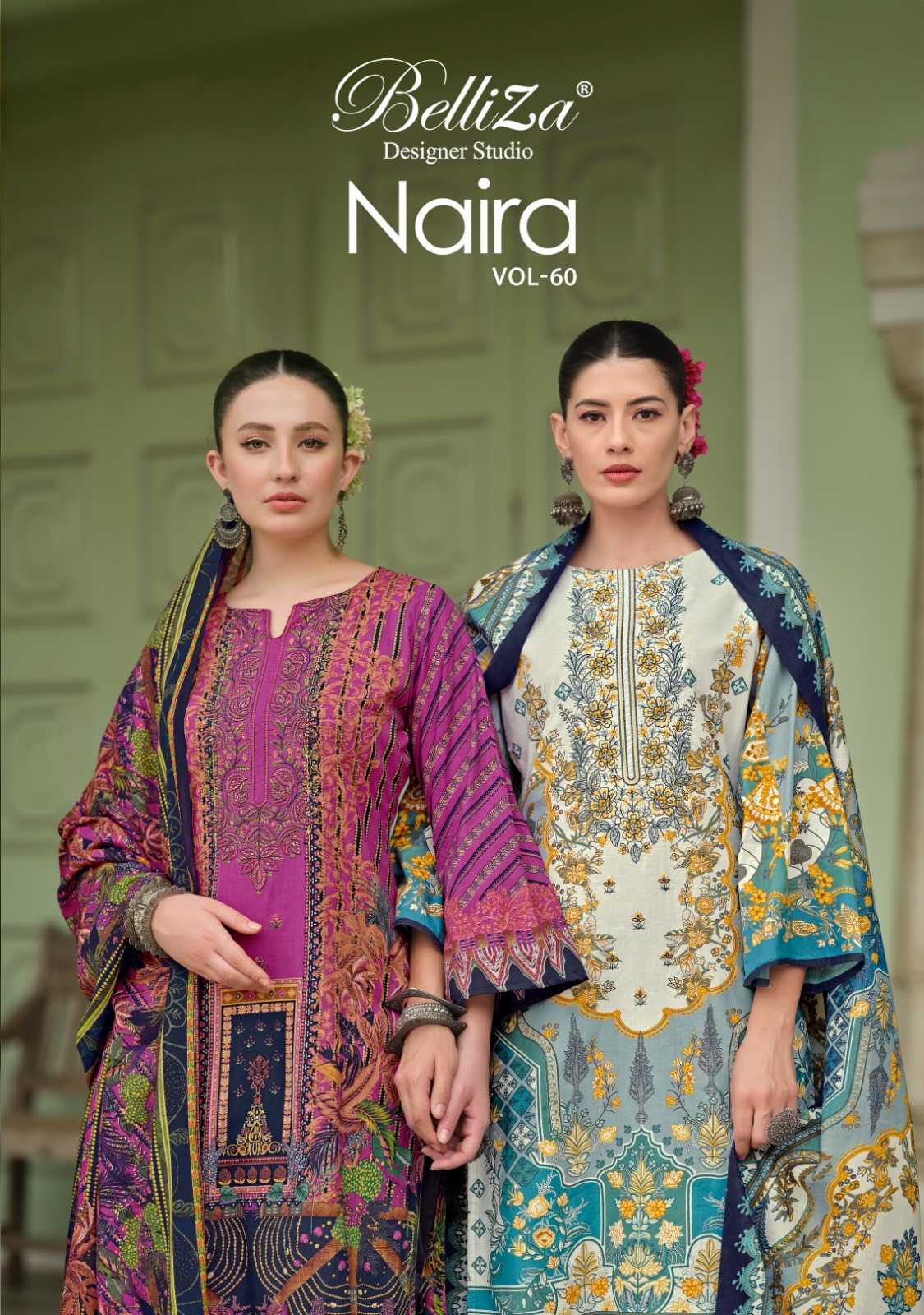 belliza designer naira vol 60 cotton digital prints modern pakistani dress 