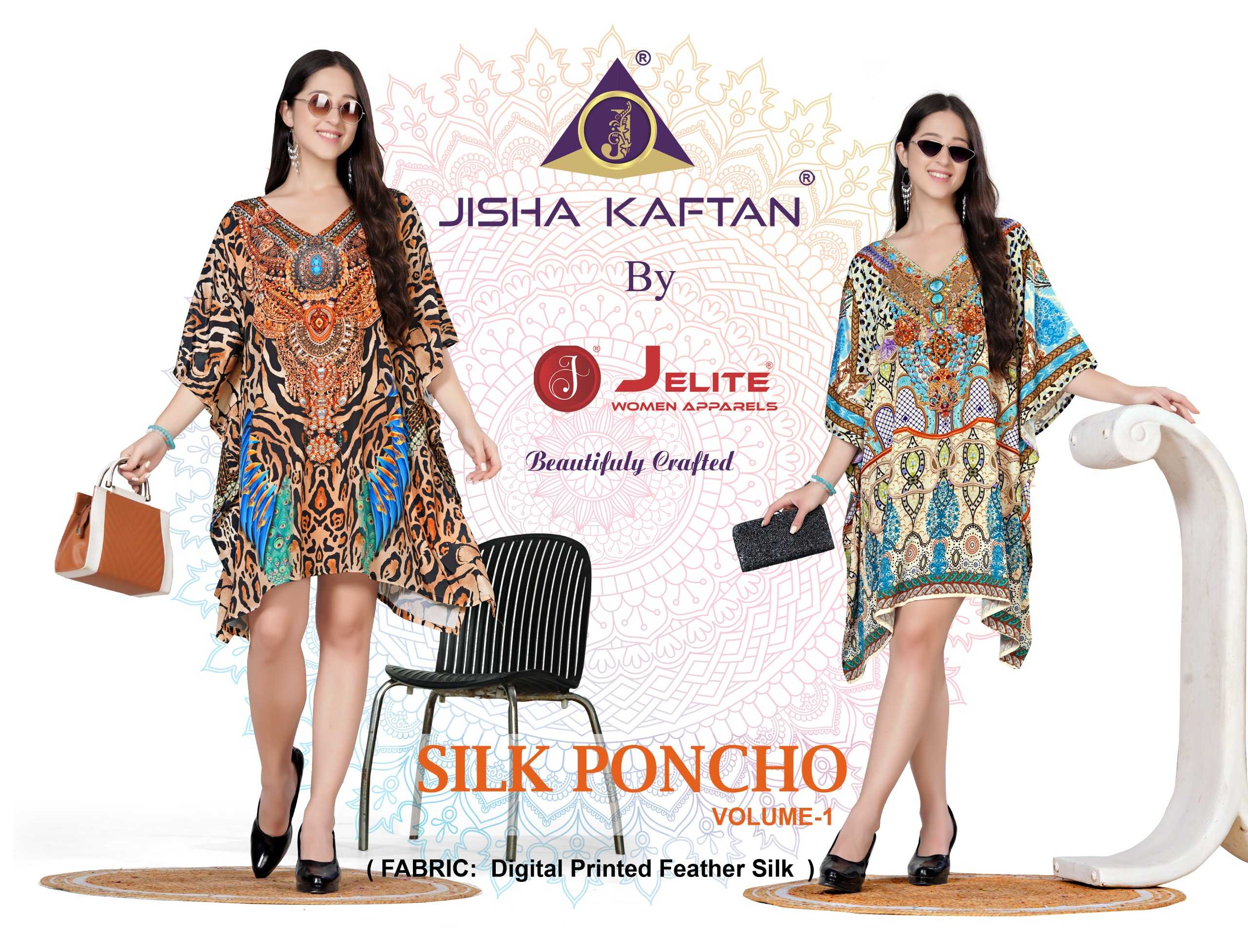 JISHA KAFTAN SILK PONCHO KAFTAN VOL 1