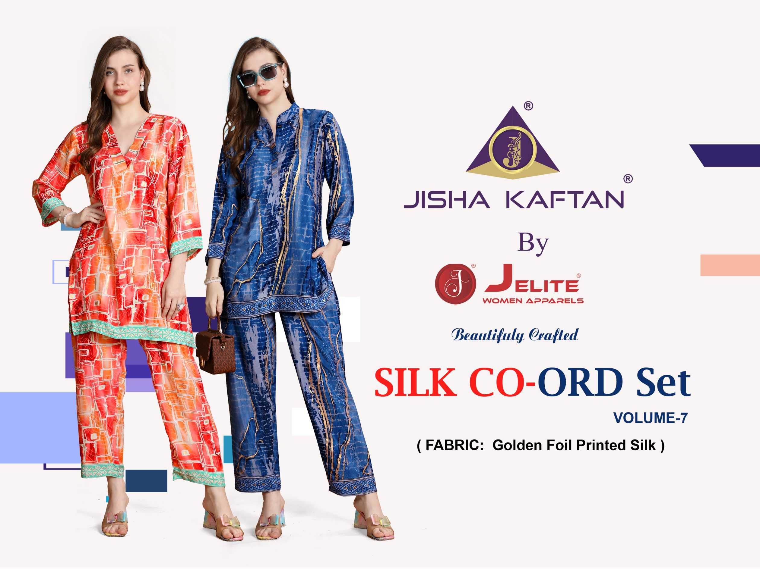 JISHA KAFTAN PRESENTS SILK CO ORD SET VOL 7