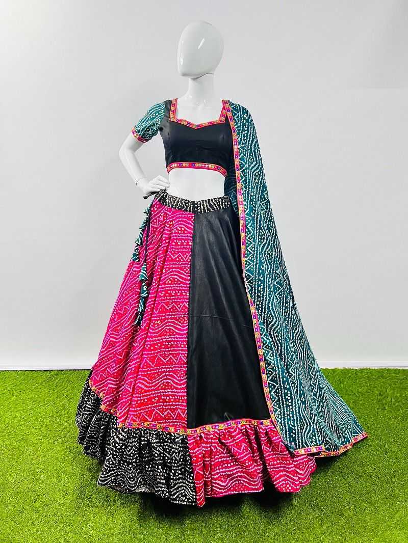 rajwadi vol 7 by aawiya 7042 bandhani printed gamthi work full stitch lehenga choli 