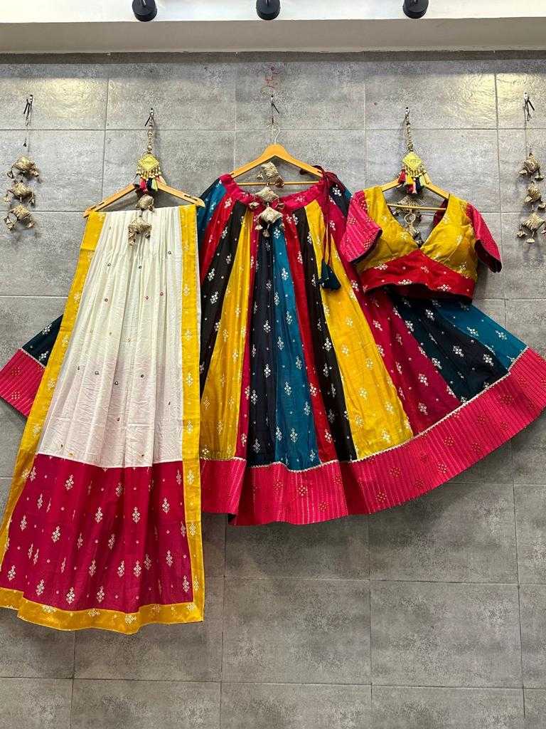 rajwadi vol 9 by aawiya 7064 readymade art silk thread work navratri lehenga choli 