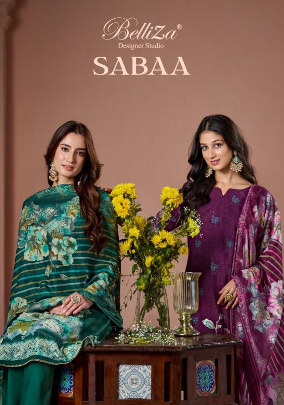 belliza designer sabaa viscose rayon stylish print 3pcs suits online