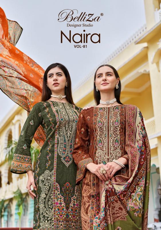 naira vol 81 by belliza designer pakistani print cotton salwar suits