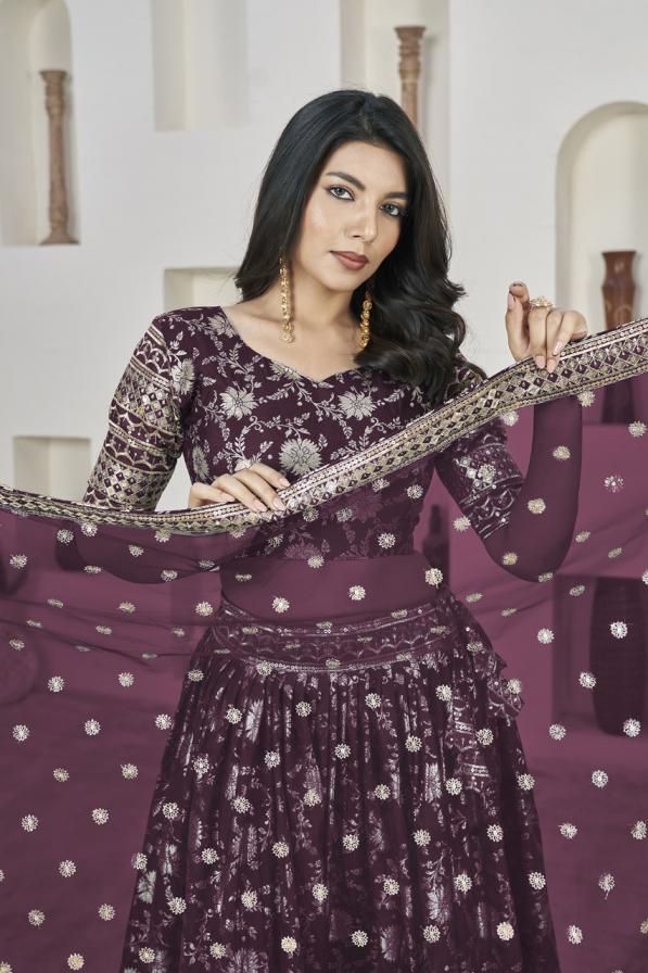 aawiya aalisha vol 1 half saree 1019 dola jacquard semi stitch lehenga unstitch choli 