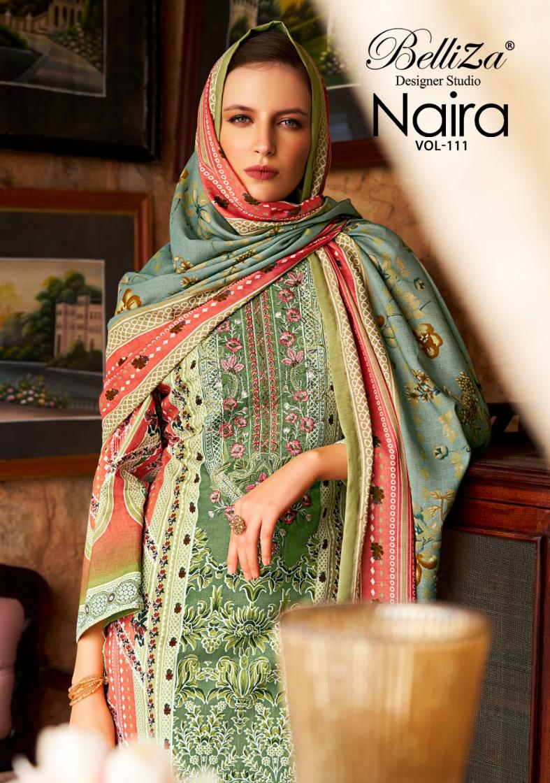 belliza designer naira vol 111 pretty look cotton pakistani salwar kameez 