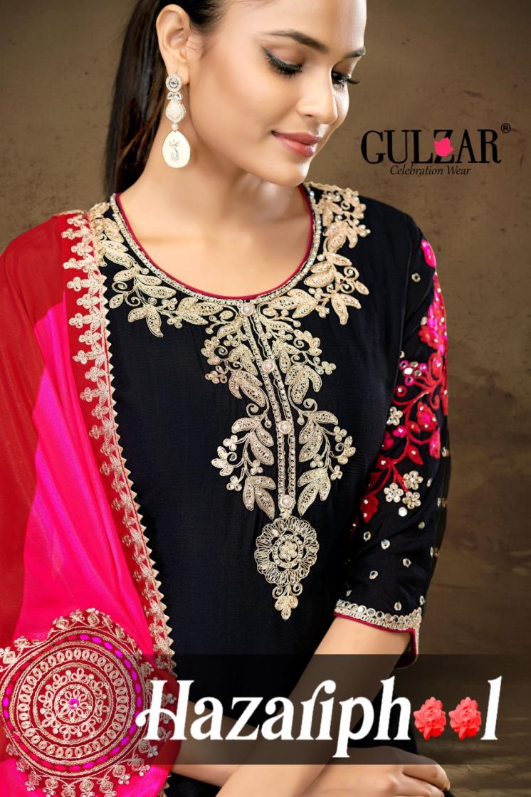 hazariphool by gulzar 2141-2142 chinon readymade sharara kurti with dupatta 