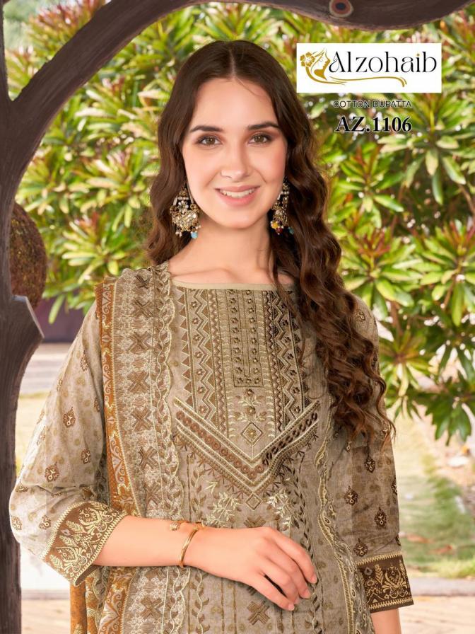 alzohaib 1106-1111 cotton hit design pakistani suit for womens 