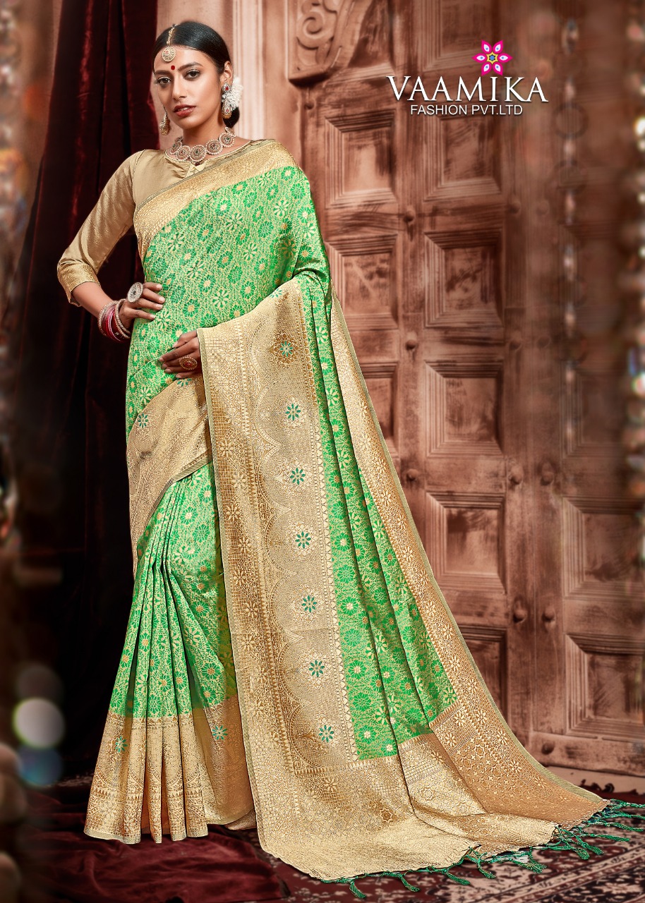 Vaamika Fashion Sudarshan Silk Traditional Wear Silk Saree In Surat Market
