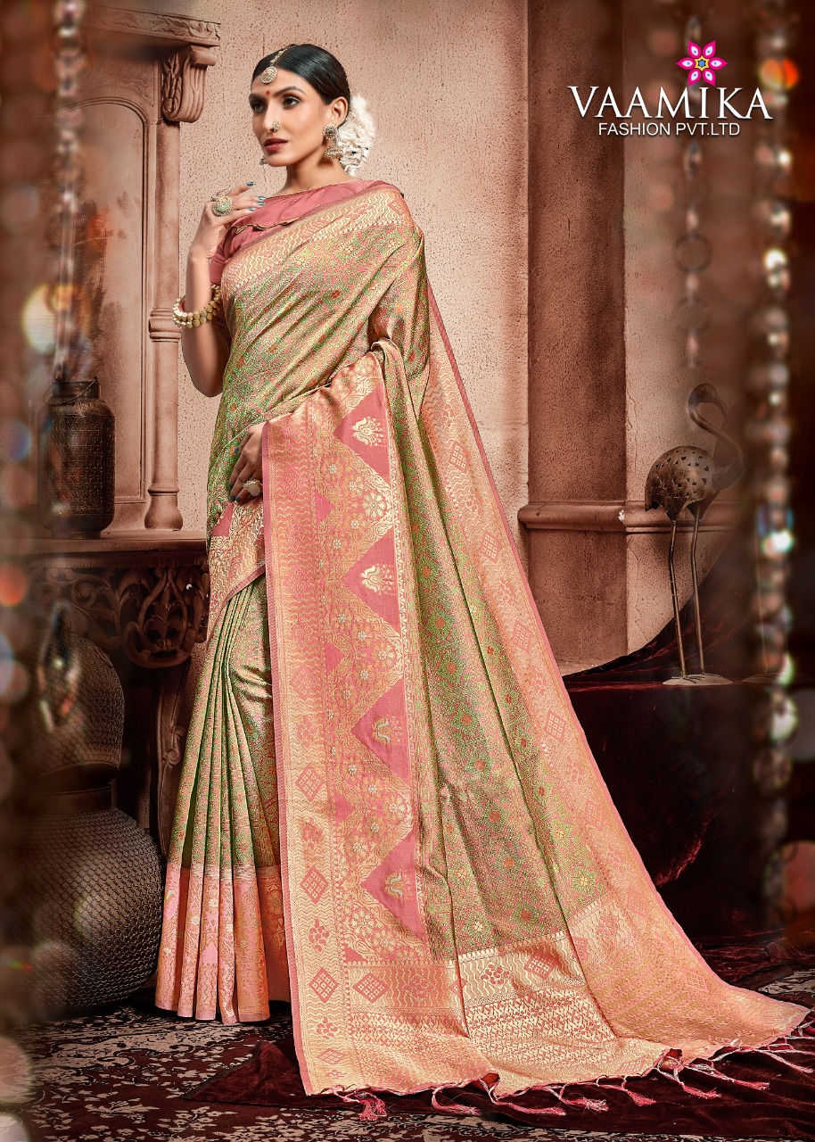 Vaamika Fashion Sudarshan Silk Traditional Wear Silk Saree In Surat Market
