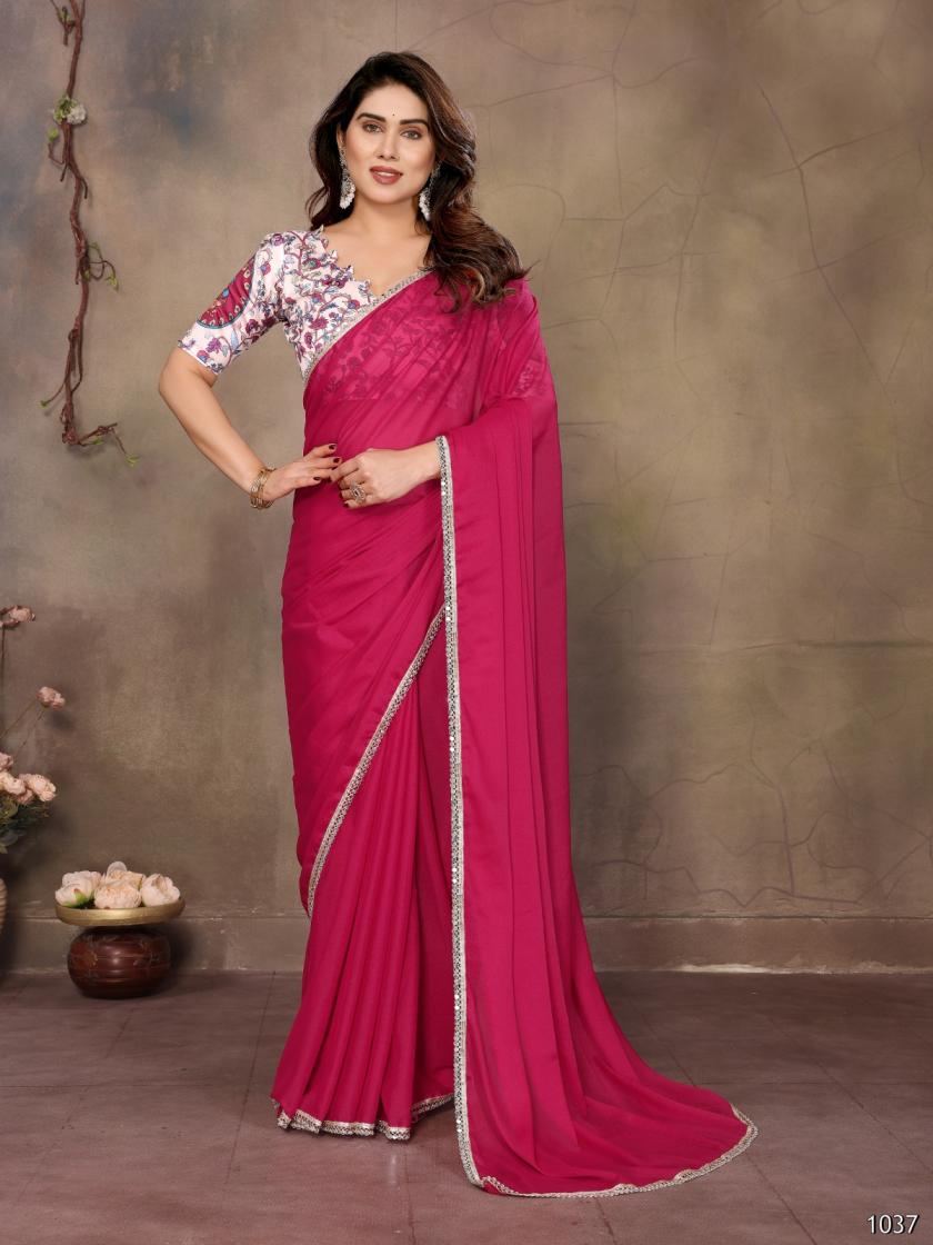 durga vol 4 georgette banglory print beautiful saree for womens 