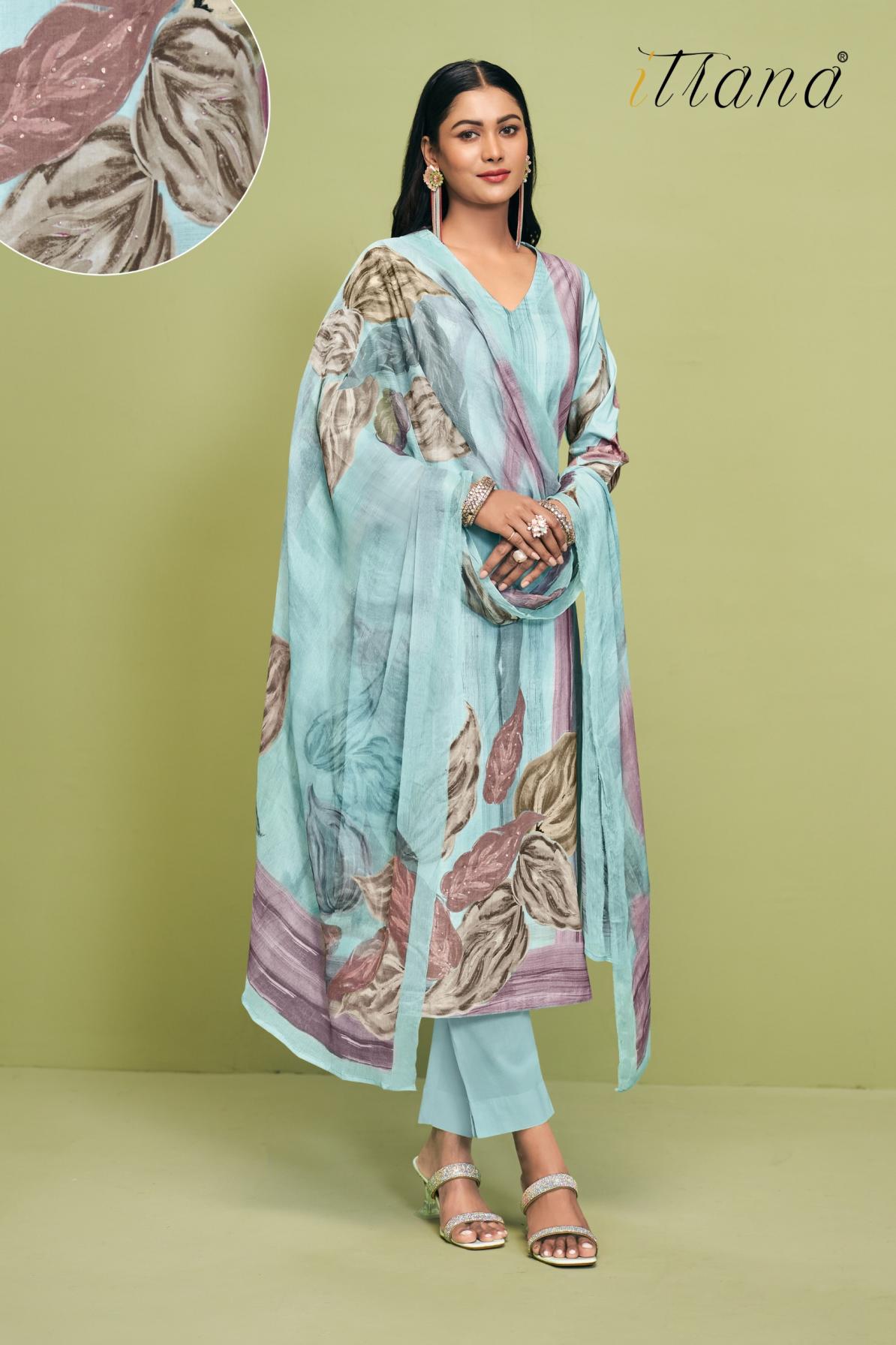 sahiba presents summer floral casual unstitch floral dress for women 