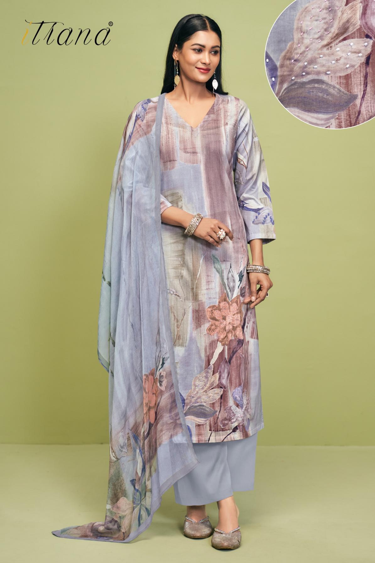 sahiba presents summer floral casual unstitch floral dress for women 