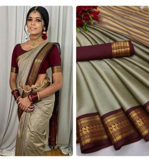 uniform with contrast bls sparrow border fancy unique saree for womens 