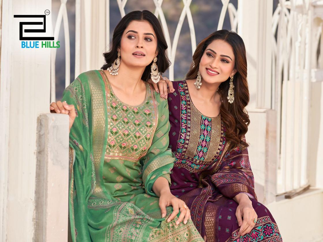 blue hills launch dupatta world rayon readymade big size 3pcs dress