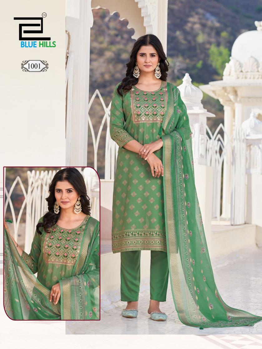 blue hills launch dupatta world rayon readymade big size 3pcs dress