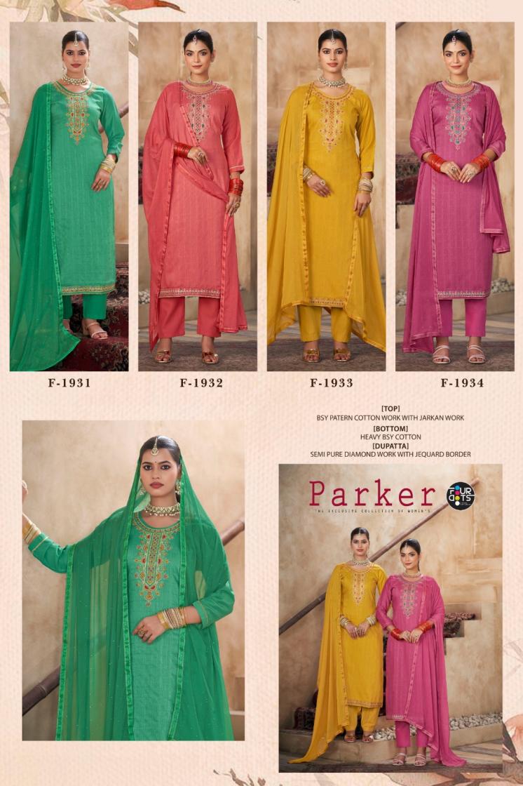 parker by fourdots cotton jarkan work shop trendy unstitch 3pcs dress