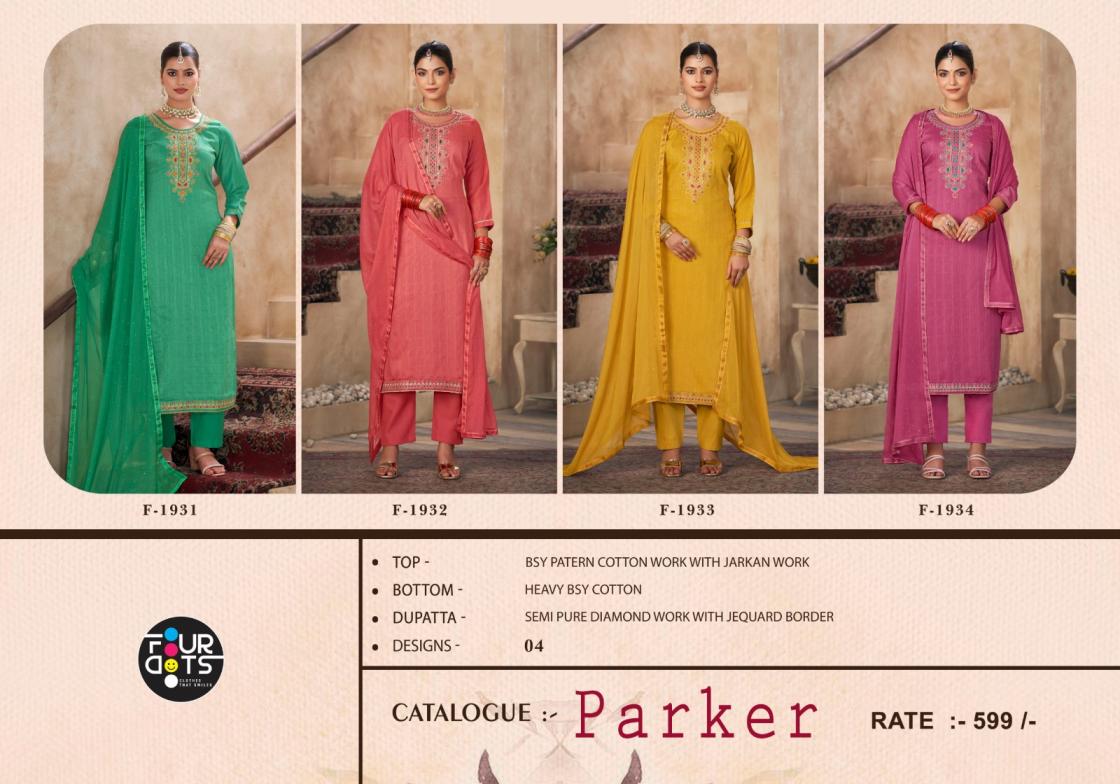 parker by fourdots cotton jarkan work shop trendy unstitch 3pcs dress