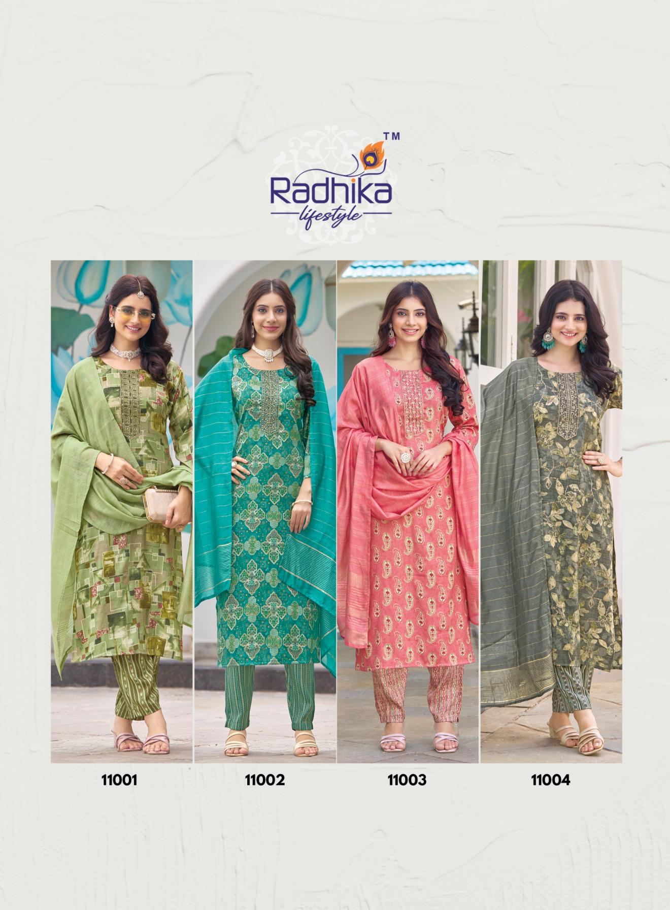 radhika lifestyle seerat vol 11 rayon capsule readymade big size suit for women 