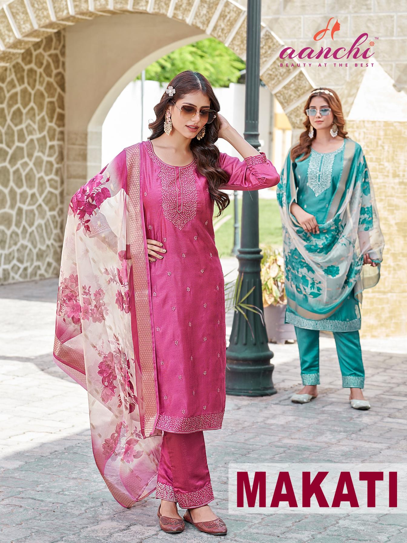 makati by aanchi fashion presents readymade top, bottom and dupatta