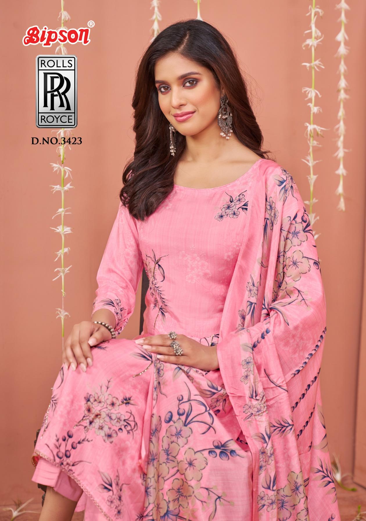 rolls royce 3423 by bipson prints amazing viscose muslin suit for womens 