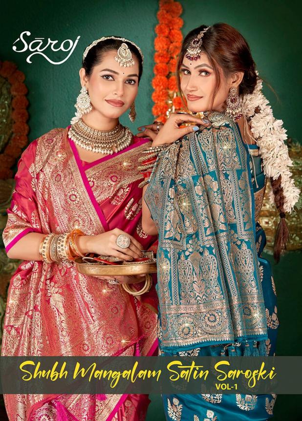Saroj Shubh mangalam satin saroski vol.1 Satin silk saree